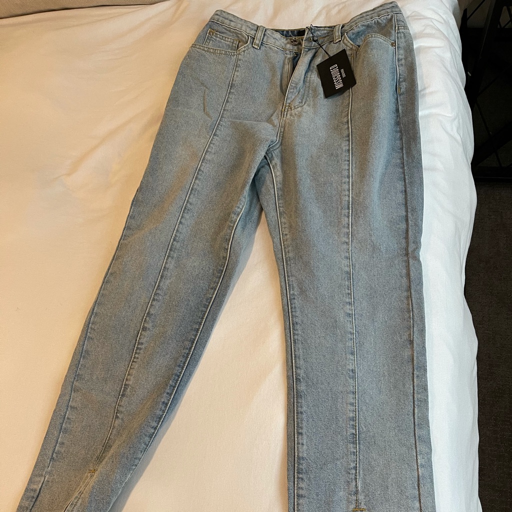 Misguided Split Hem Jeans